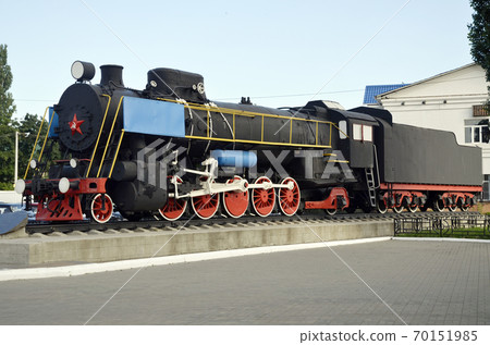 old locomotive as a monument old locomotive as a monument 70151985