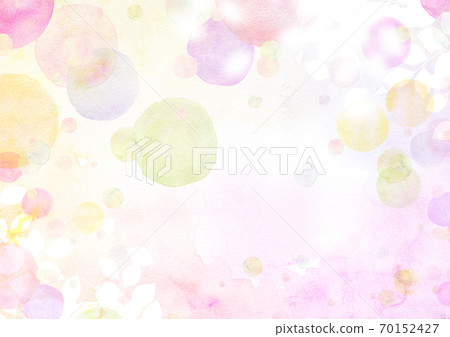 Watercolor texture rainbow color soap bubble 70152427