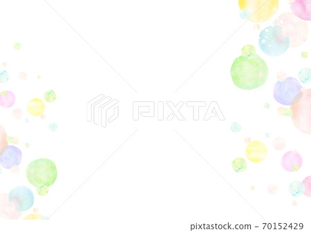 Watercolor texture rainbow color soap bubble 70152429