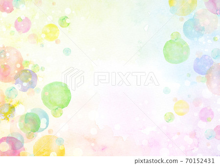 Watercolor texture rainbow color soap bubble Watercolor texture rainbow color soap bubble 70152431