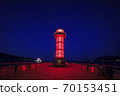 Japan night view heritage glass lighthouse 70153451