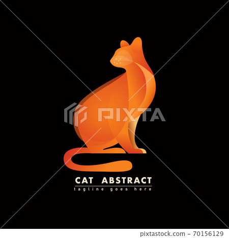 Cat Illustration Vector Template, Logo, pet lover community logotype, pet shop, veterinary Cat Illustration Vector Template, Logo, pet lover community logotype, pet shop, veterinary 70156129