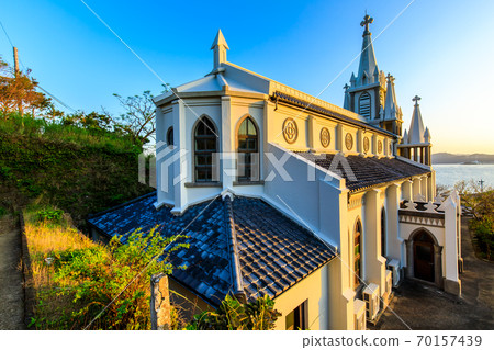 Sunrise at Magome Church [Nagasaki City] 70157439