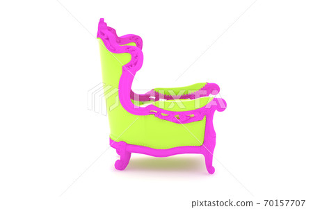 Luxury modern green chair in a pink frame 70157707