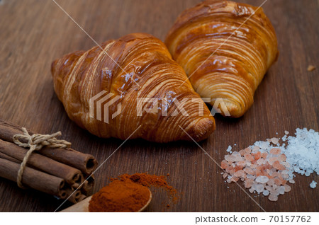 french traditiona croissant brioche butter bread on wood french traditiona croissant brioche butter bread on wood 70157762
