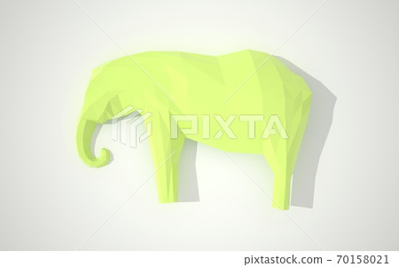 green origami elephant green origami elephant 70158021