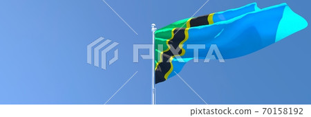 3D rendering of the national flag of Tanzania... - Stock Illustration ...