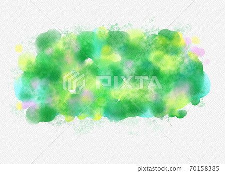 在白色背景上的抽像水彩,綠色 在白色背景上的抽像水彩,綠色 70158385