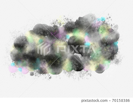 黑色白色背景上的抽像水彩畫 黑色白色背景上的抽像水彩畫 70158386