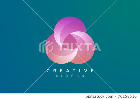 Design abstract flower and leaf logo for spa, hotel, beauty, health, fashion, cosmetic, boutique, salon, yoga, therapy. Simple and modern vector design for your business brand or product. 70158516
