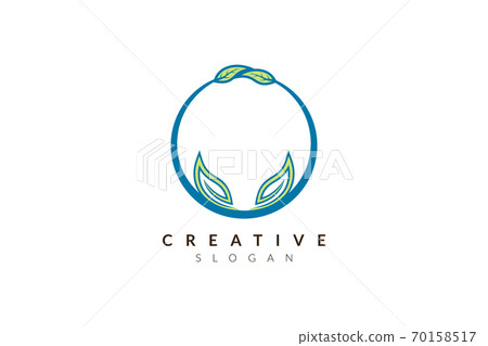 Vector design leaf various abstract shape. Minimalist leaf design, flat logo style, modern icon and symbol. 70158517