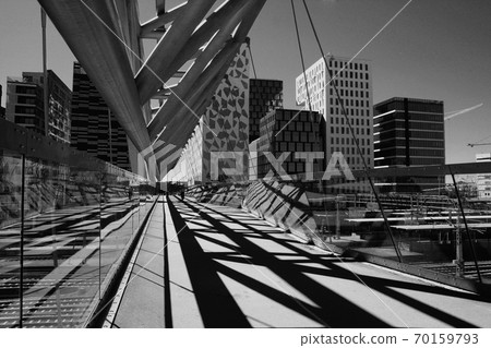 Akrobaten pedestrian bridge in Oslo, Norway 70159793