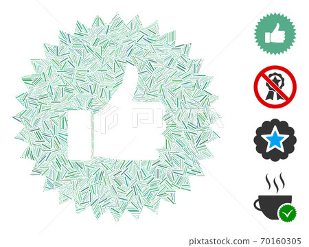 Hatch Approval Rosette Icon Vector Mosaic - Stock Illustration ...