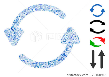 Linear Update Icon Vector Collage Linear Update Icon Vector Collage 70160966