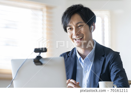 Telework online meeting image 70161211