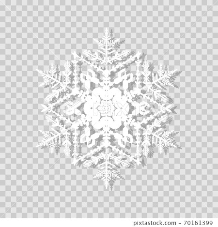 Vector white paper snowflake isolated on a... - Stock Illustration ...