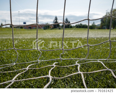 Football sport and equipment concept.  Close up of gate 70161425