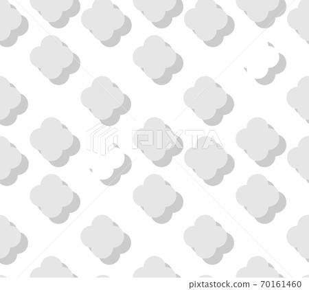 Vector white seamless background with 3d square elements 70161460