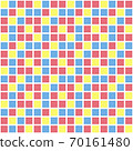 Colorful vector square grid pattern. Seamless texture 70161480
