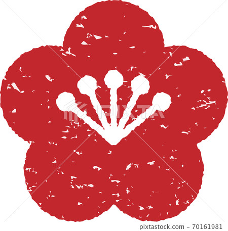 Illustration of plum blossoms (stamp ver.) Illustration of plum blossoms (stamp ver.) 70161981