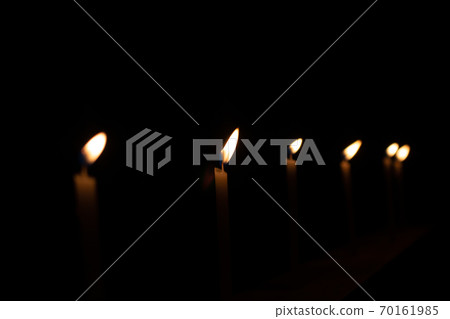 soft focused Candles Light in dark night soft focused Candles Light in dark night 70161985