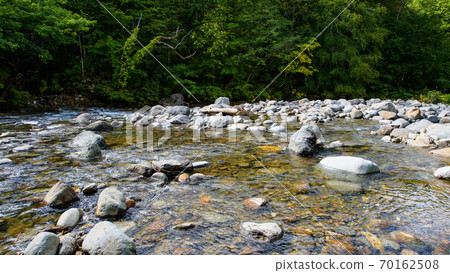 A mountain stream that will sink into the dam lake, Akita Prefecture 70162508