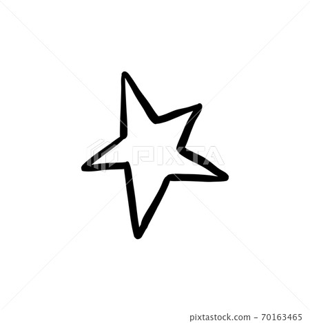 Halloween doodle star element. Isolated vector illustration 70163465