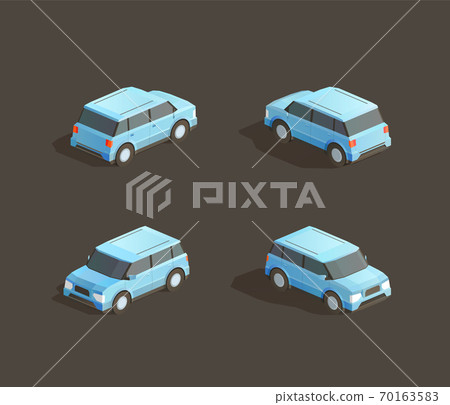 Isometric blue MPV 70163583