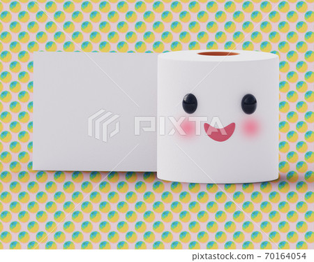 toilet paper with cute face toilet paper with cute face 70164054