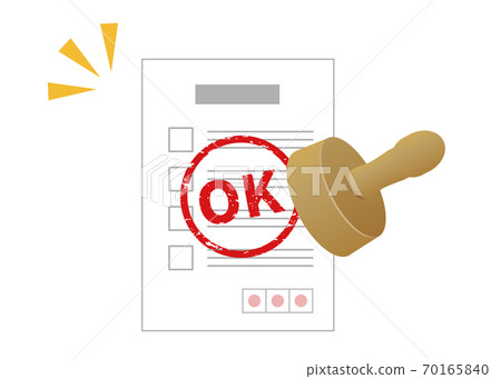 Document approval Stamp and OK mark Document approval Stamp and OK mark 70165840