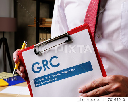 GRC Governance, risk management, and compliance document is in the hands of the manager. 70165940