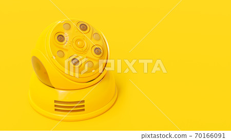 Yellow Modern security CCTV camera. Yellow Modern security CCTV camera. 70166091