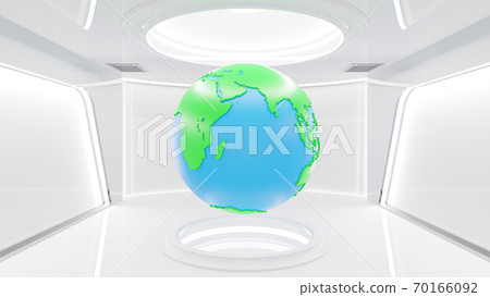 Globes in a white room. Globes in a white room. 70166092