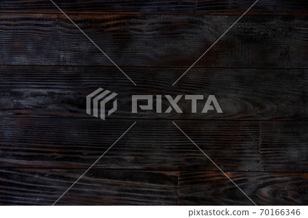 BBQ background. Burnt wooden Board texture. Burned scratched hardwood surface. 70166346