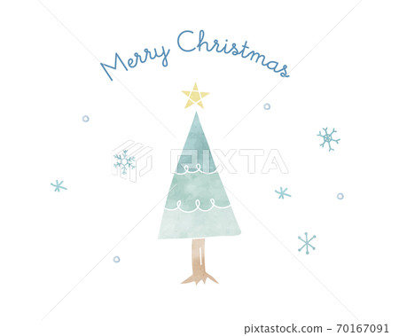 聖誕樹的水彩插圖背景/綠色/藍色/時尚/雪/水晶/可愛/簡單 聖誕樹的水彩插圖背景/綠色/藍色/時尚/雪/水晶/可愛/簡單 70167091
