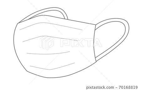 Disposable white mask illustration Disposable white mask illustration 70168819