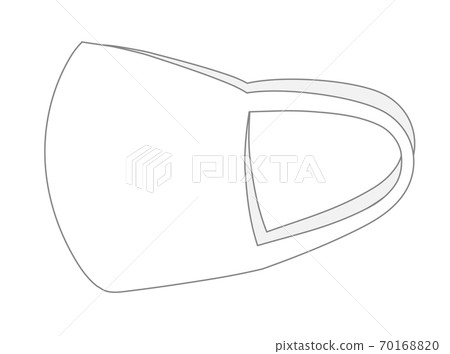 White urethane mask illustration White urethane mask illustration 70168820
