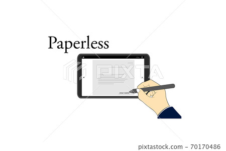 Image illustration set for digital signature on tablet devices 70170486
