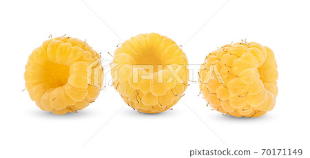 white raspberries isolated on white white raspberries isolated on white 70171149