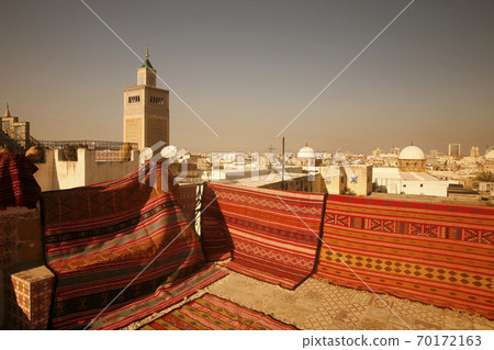 TUNISIA TUNIS CITY MEDINA MOSQUE CARPET 70172163