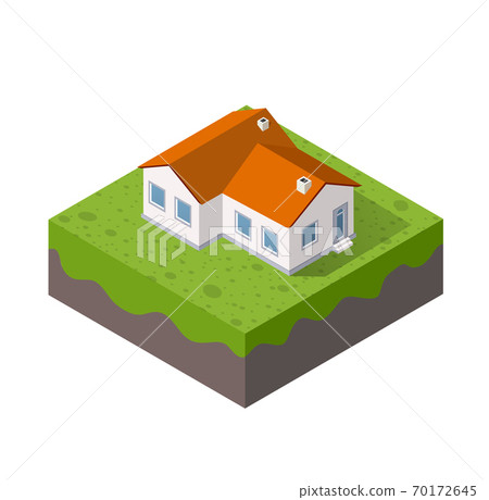 Soil Layers cross section geological green grass 70172645