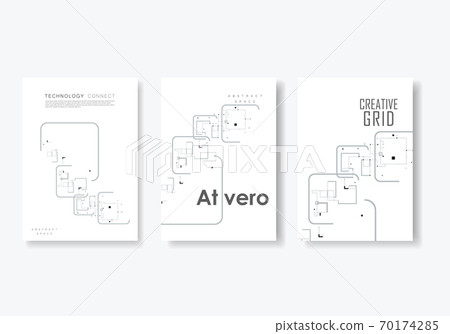 Polygonal abstract background with connected lines and dots. Modern technological brochure design Polygonal abstract background with connected lines and dots. Modern technological brochure design 70174285