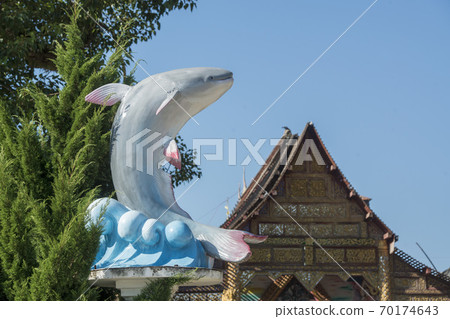 THAILAND CHIANG KHONG MEKONG CATFISH MONUMENT THAILAND CHIANG KHONG MEKONG CATFISH MONUMENT 70174643