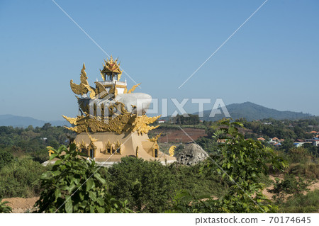 THAILAND CHIANG KHONG WAT PLA BUEK TEMPLE THAILAND CHIANG KHONG WAT PLA BUEK TEMPLE 70174645