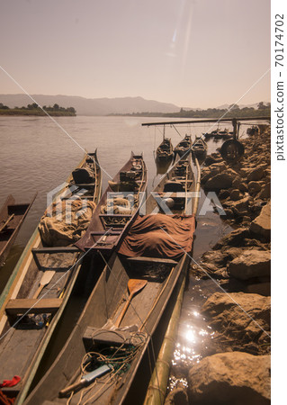THAILAND CHIANG KHONG MEKONG BOAT POERT THAILAND CHIANG KHONG MEKONG BOAT POERT 70174702