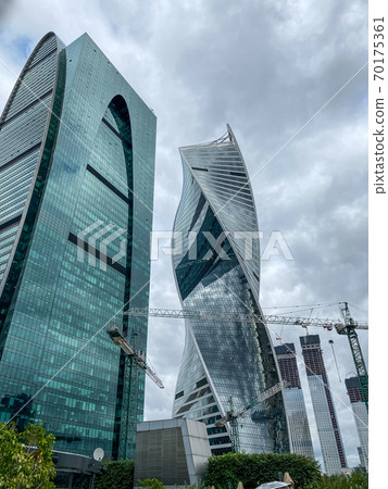 Moscow, Russia, 09.11.2020.View of skyscrapers in the center of Moscow. Moscow-City center. 70175361