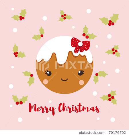 Winter card with gingerbread. Amazing holiday vector background. Winter card with gingerbread. Amazing holiday vector background. 70176702