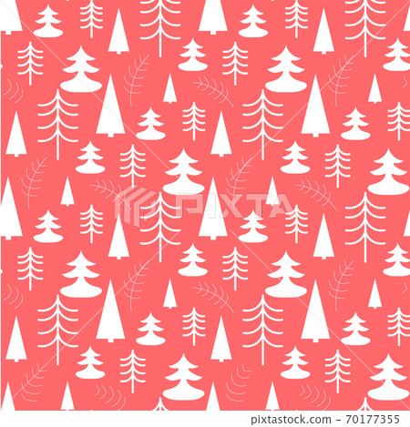 Vector seamless pattern with christmas tree - Stock Illustration ...
