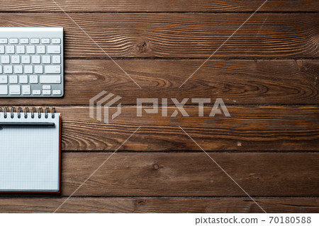 Top view of modern technology working place 70180588