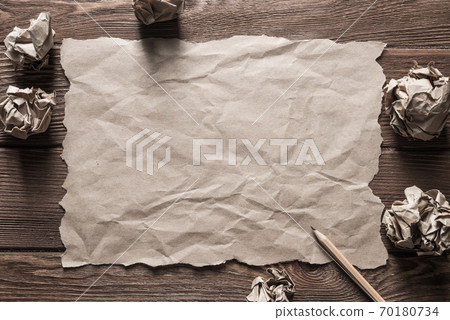 Concept of inspiration and creativity with paperballs. Place your text 70180734